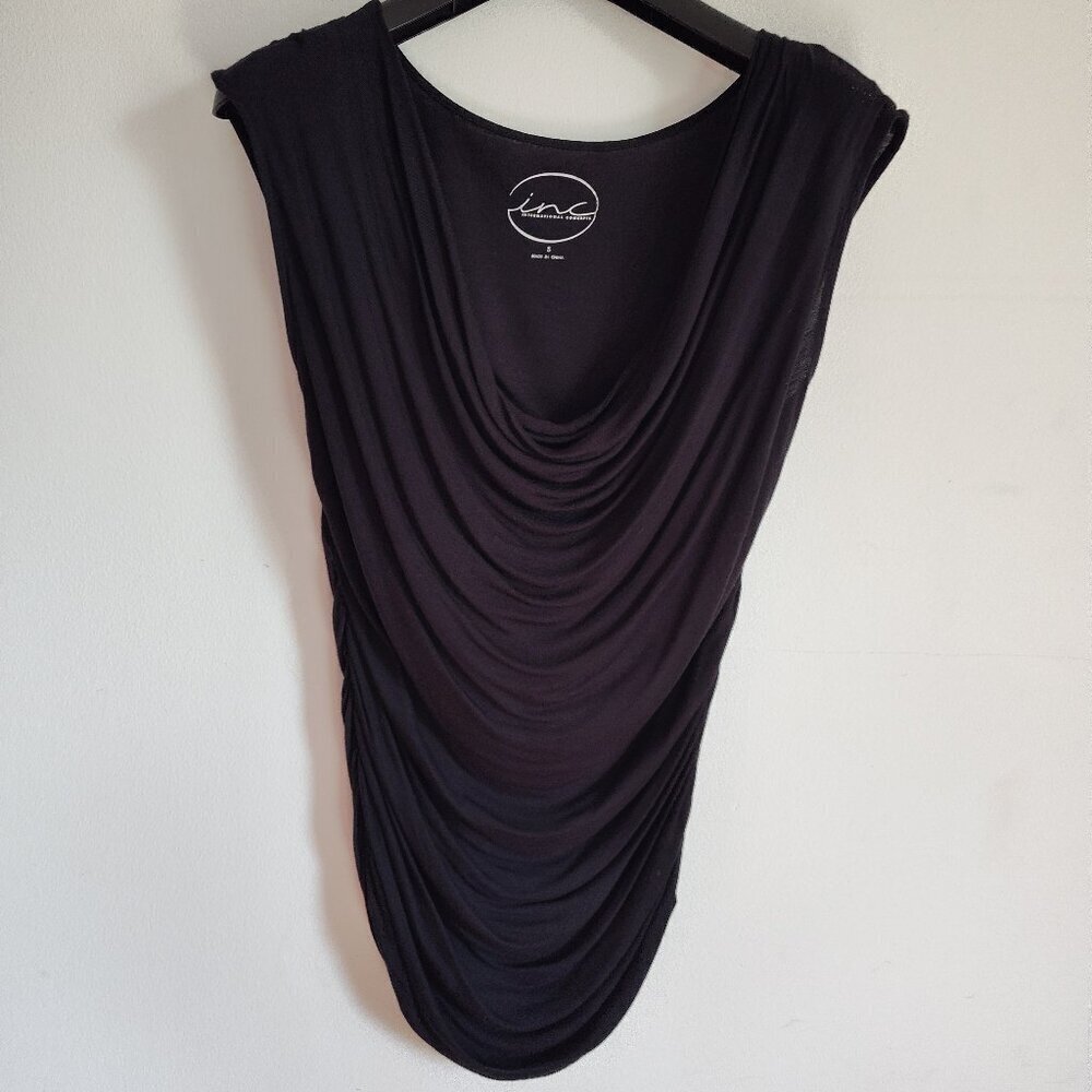 Inc Black Cap-Sleeve T-Shirt